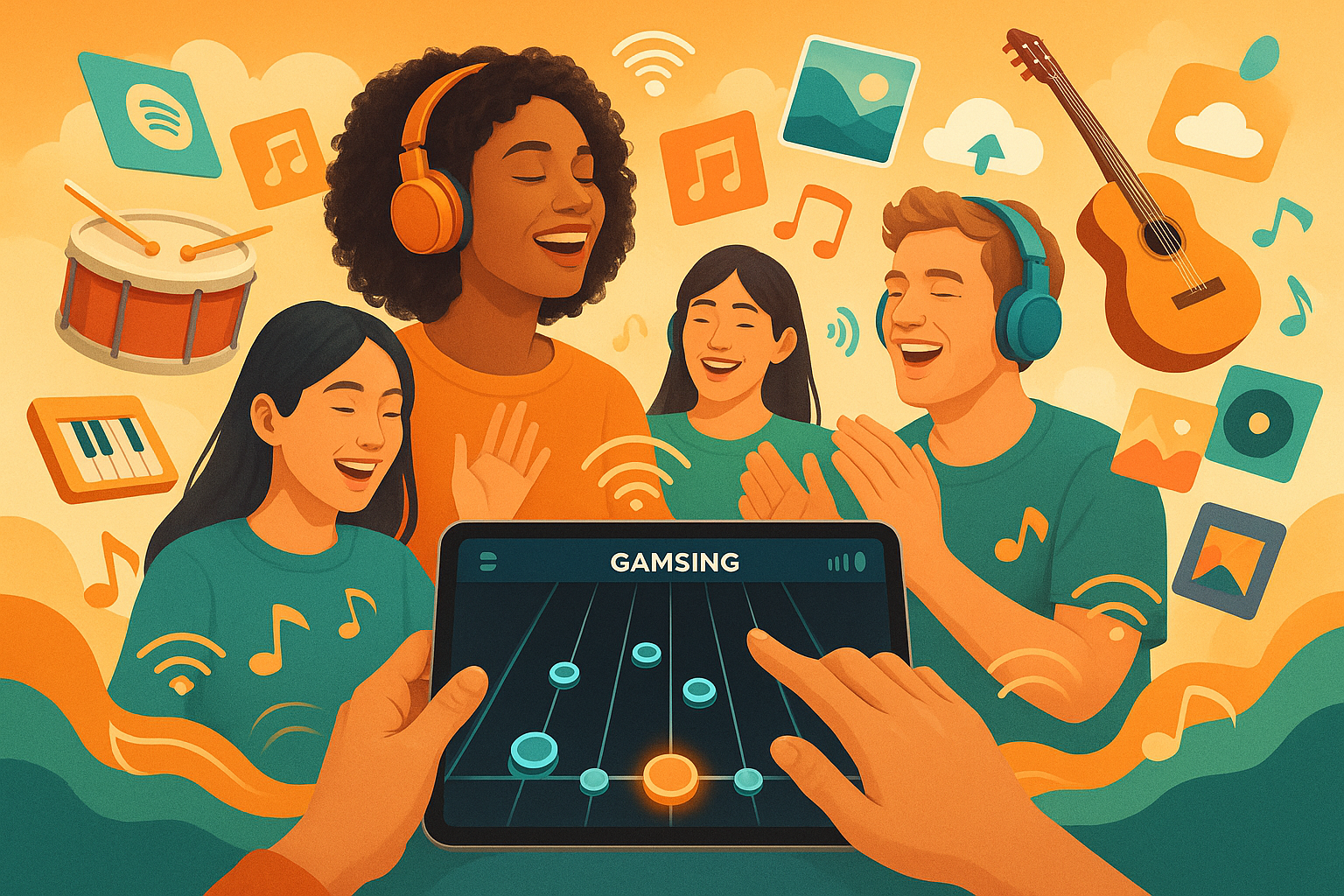 Stay in rhythm with guided practice, games, and a growing song library, all synced through the Gamsing App.